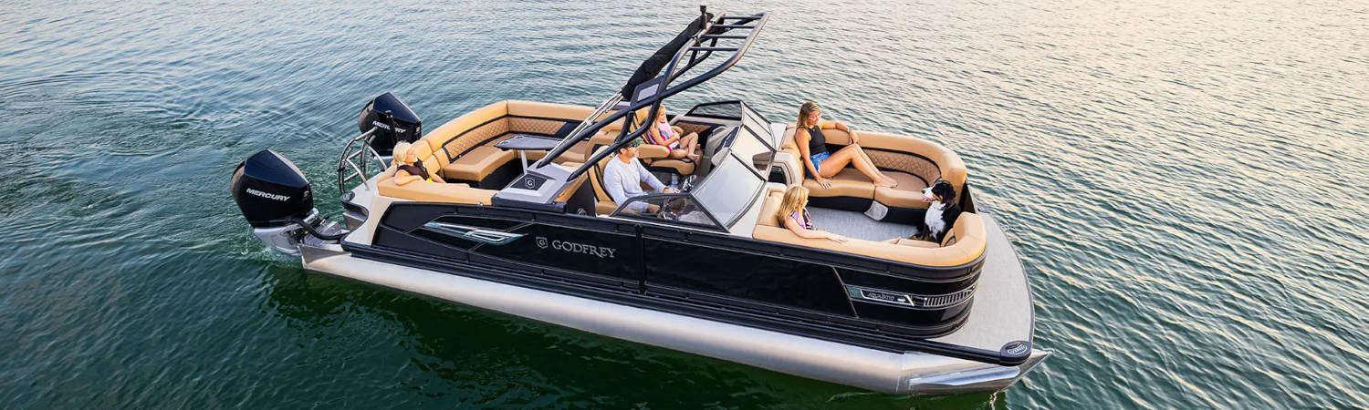 2025 Godfrey Pontoon Boats Aquapatio Lounge for sale in Coralville Lake Marina, Iowa City, Iowa